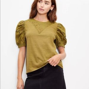 LOFT Women's NWT Puff Sleeve Top